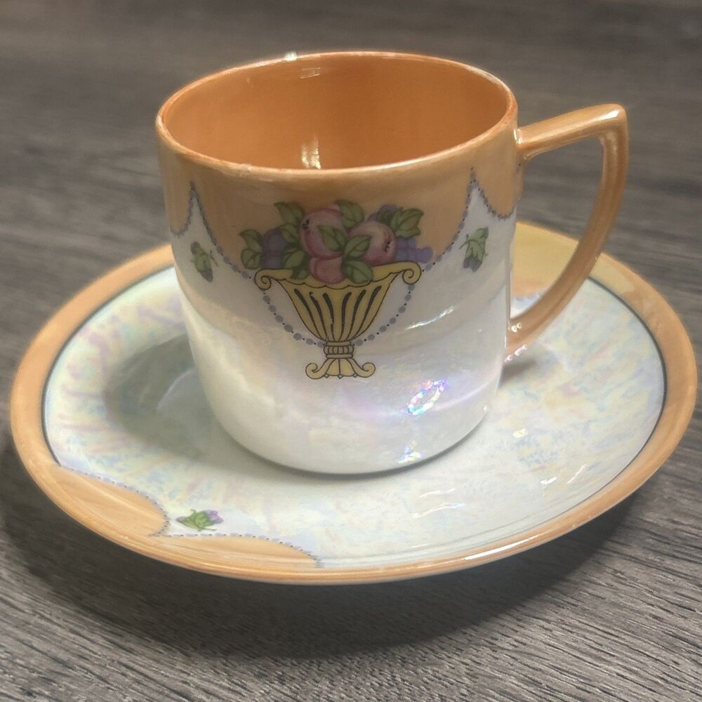 Czech Lustre Ware Tea Cup MZ CM-R